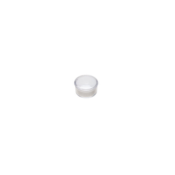 Display insert, faceted gems, foam and acrylic, white and clear, 7-3/4 x 6-3/4 x 3/4 inches with (25) 1-1/4 x 3/4 inch reclosable vials, fits standard half tray. Sold individually. image number 3