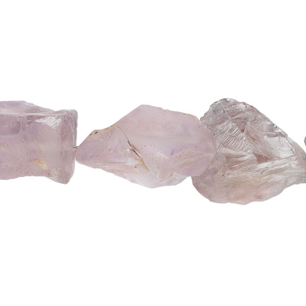 Bead, lavender amethyst (natural), small to medium rough nugget, Mohs hardness 7. Sold per pkg of 5. image number 0