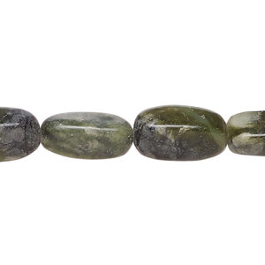 Serpentine 1pkg1, rounded square tube bead natural, 15 inch 15x6mm-16x8mm