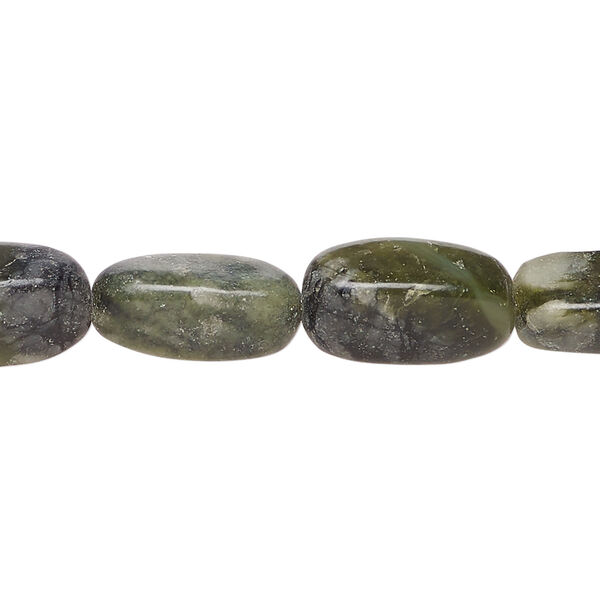Serpentine 1pkg1, rounded square tube bead natural, 15 inch 15x6mm-16x8mm image number 0