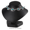 Display, necklace, leatherette, black, 5 x 5-1/2 x 5-inch pedestal. Sold individually. image number 2