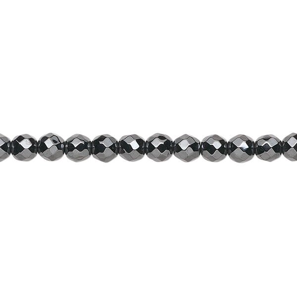 Bead, Hemalyke™ (man-made), 4mm faceted round. Sold per 15-1/2" to 16" strand. image number 0