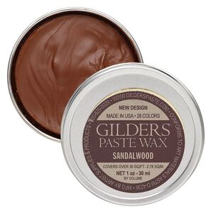Wax paste, Gilders Paste®, pkg/1-ounce tin, sandalwood.