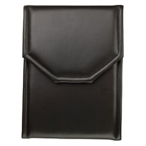 Folder display, necklace / pearl, leatherette, black, 8x6 inches. Sold individually.