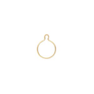 Drop, Wrap-Tite®, 14Kt gold-filled, 8mm round setting. Sold per pkg of 2.