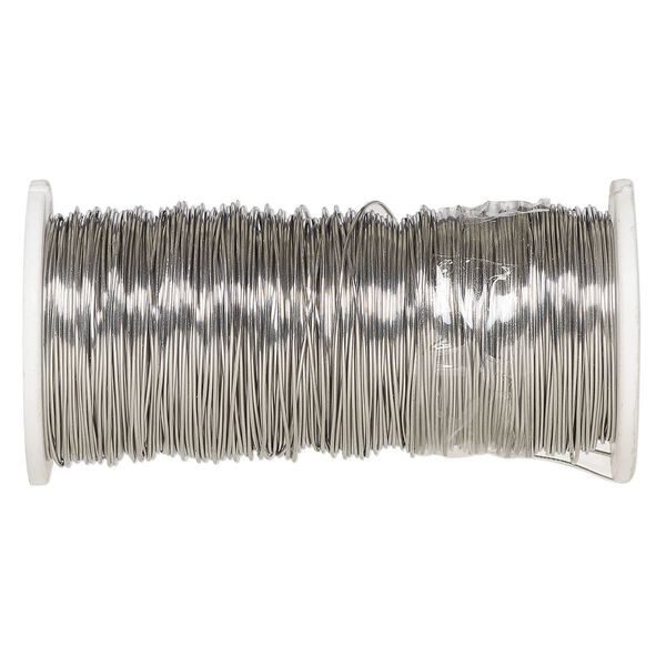 Wire, stainless steel, 0.02-inch diameter, 24 gauge. Sold per 375-foot spool. image number 0