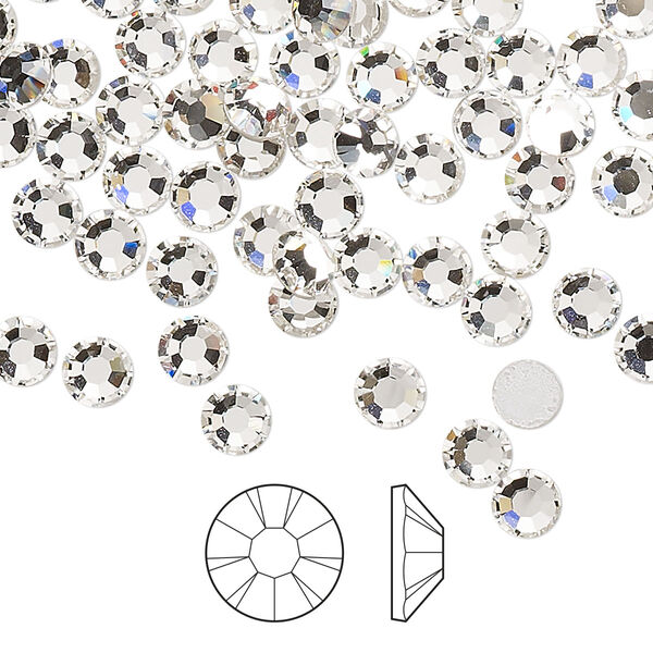 Flat back 144pk crystal foil back, Preciosa MAXIMA Czech crystal hotfix rhinestone 4.6-4.8mm chaton rose round SS20 image number 0