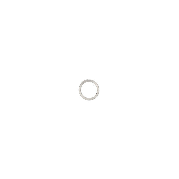 Jump ring, stainless steel, 10mm round square wire, 8mm inside diameter, 18 gauge. Sold per pkg of 50. image number 0