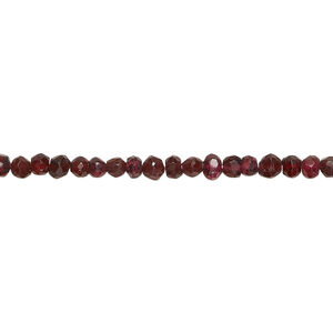 Rhodolite garnet 1pkg1, faceted uneven round bead, 13 inch 2-3mm