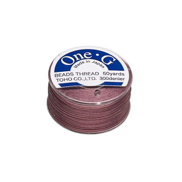 Thread, One-G™, nylon, pkg/50 yards, mauve, size 0. image number 0