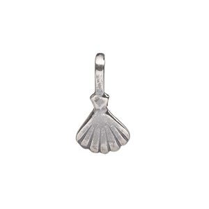 Bail, glue-on, antique silver-plated brass, 22x11.5mm with 13x11.5mm clam shell flat base. Sold individually.