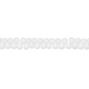 Seed bead, Miyuki, glass, pkg/10g, 3.3x2.8mm mini fringe, opaque white, (DP-402).