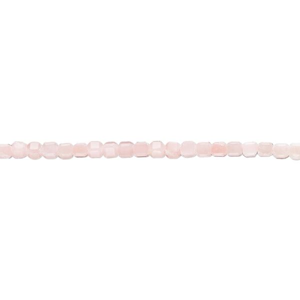 Pink opal 1pkg1, faceted cube bead natural 15.5-16 inch 2-2.5mm image number 0
