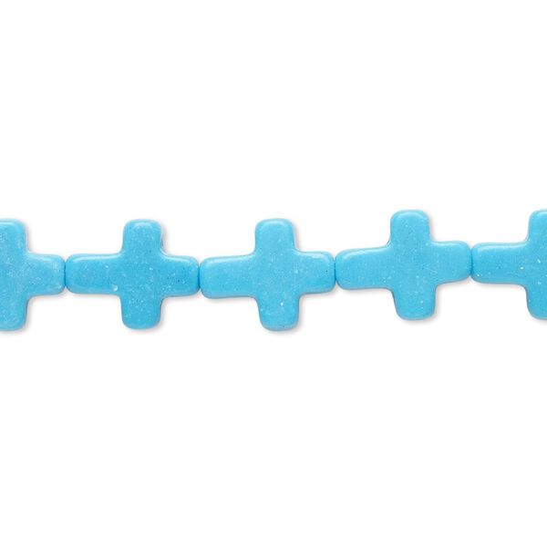 Magnesite 1pkg1, cross bead 15 inch 11x9mm image number 0