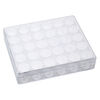 Organizer, clear plastic, 6-3/8 x 5-3/8 x 1-1/2 inch rectangle with 30 containers. Sold individually. image number 2