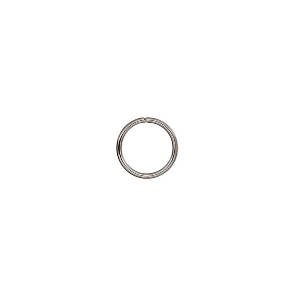 Jump ring, stainless steel, 9mm round, 7.5mm inside diameter, 20 gauge. Sold per pkg of 50. image number 0