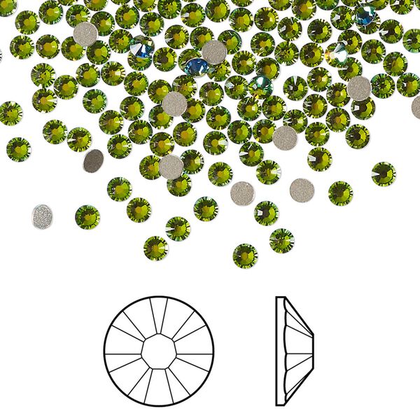 Flat back 144pk crystal vitrail medium foil back, Crystal Passions® 2.5-2.7mm rose round SS9 2058 image number 0