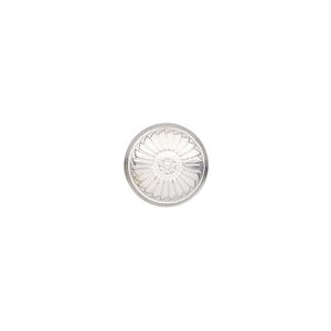 Component, sterling silver, 11mm single-sided round Concho with fancy design. Sold individually.