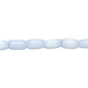 Bead, cat's eye glass (fiber optic glass), blue-violet, 9x5mm-10x6mm barrel, economy grade. Sold per 15-inch strand.
