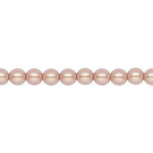 Pearl 500pk pearlescent pink, Preciosa Czech crystal 5mm round