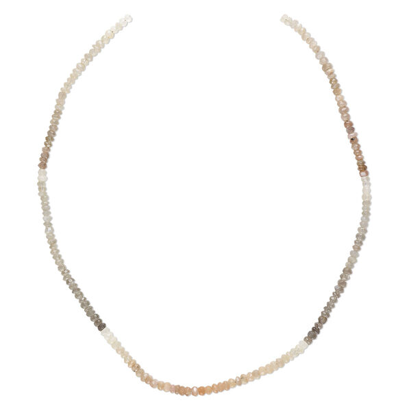 Bead, multi-moonstone (natural), 4x3mm hand-cut faceted rondelle, B grade, Mohs hardness 6 to 6-1/2. Sold per 16-inch strand. image number 0