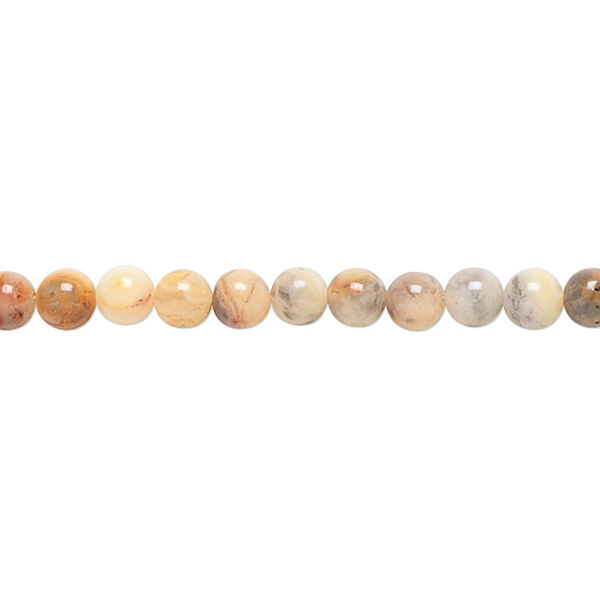 Bead, crazy lace agate (natural), 4mm round, B grade, Mohs hardness 6-1/2 to 7. Sold per 15-1/2" to 16" strand. image number 0