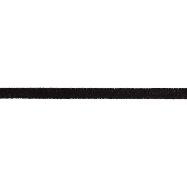 Cord, velveteen and rubber, black, 2.5mm round with 1.1mm hole. Sold per pkg of 5 feet. image number 0