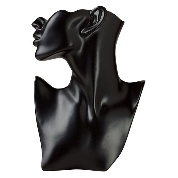 Display, necklace and earring, plastic and steel, black, 12 x 8 x 2-1/2 inch Venus figure. Sold individually. image number 0