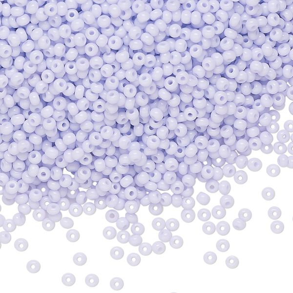 Seed bead, Preciosa Ornela Czech glass, pkg/50g, #11 rocaille, opaque lilac, (23420). image number 0