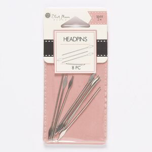 Paddle pin, silver-finished steel, 2 inches, 18 gauge. Sold per pkg of 8.