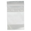 Bag, Tite-Lip™, plastic, clear and white, 2x3-inch top zip with block. Sold per pkg of 100. image number 1