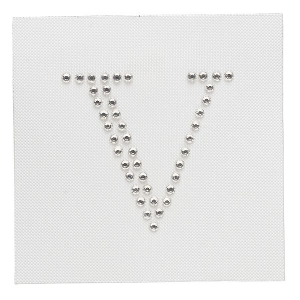 Iron-on transfer 1pk crystal clear, Preciosa Czech crystal 36x33.5mm "V" image number 0