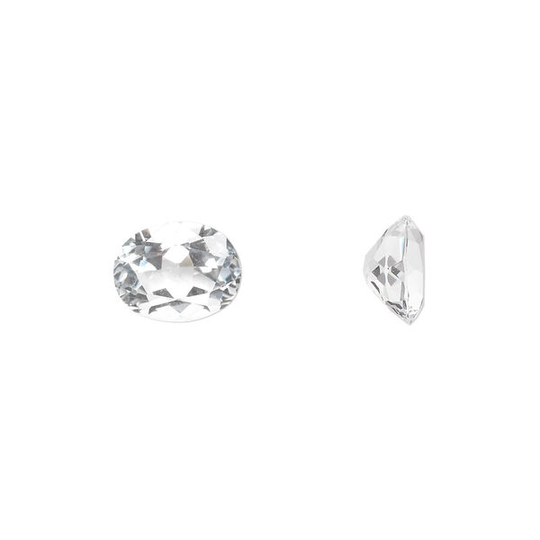 Gem, white topaz (natural), 9x7mm faceted oval, A grade, Mohs hardness 8. Sold individually. image number 0