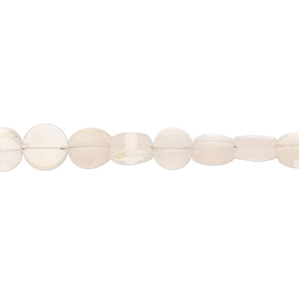 Chalcedony 1pkg1, hand-cut faceted flat round bead 8 inch 6-7mm image number 0