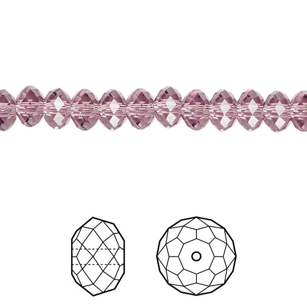 Bead 12pk iris, Crystal Passions® 6x4mm rondelle 5040 image number 0