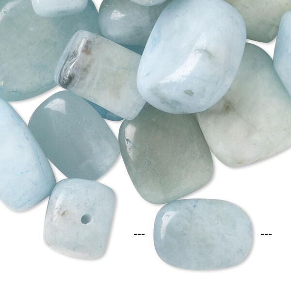 Aquamarine 1pkg1, mixed shapes bead C- grade, 100 g mix 10x8mm-22x16mm image number 0