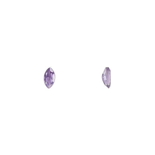Gem, amethyst (natural), light to medium, 6x3mm faceted marquise, A grade, Mohs hardness 7. Sold per pkg of 4. image number 0