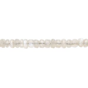 Grey moonstone 1pkg1, hand-cut faceted rondelle bead natural 15 inch 4x2mm-5x4mm