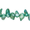 Freshwater pearl 1pkg1, baroque, 15 inch green 9x6mm-17x10mm cultured image number 0
