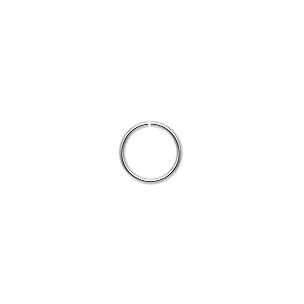 Jump ring, silver-plated brass, 9mm round, 7.5mm inside diameter, 20 gauge. Sold per pkg of 1,000. image number 0