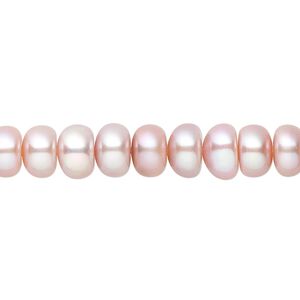 Pearl, White Lotus™, cultured freshwater, mauve, 7.5-8mm button, B grade, Mohs hardness 2-1/2 to 4. Sold per 16-inch strand.