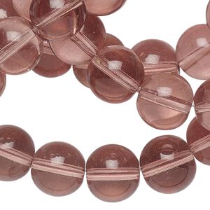 Bead, glass, light purple, 12mm round. Sold per 36-inch strand.