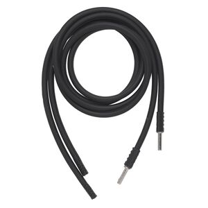 Necklace cord, silicone and stainless steel, black, 3mm wide, 16 inches with hidden clasp. Sold per pkg of 2.