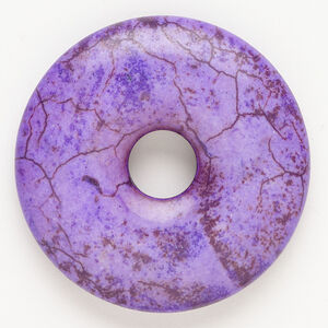 Magnesite 1pkg1, donut focal, purple 40-41mm