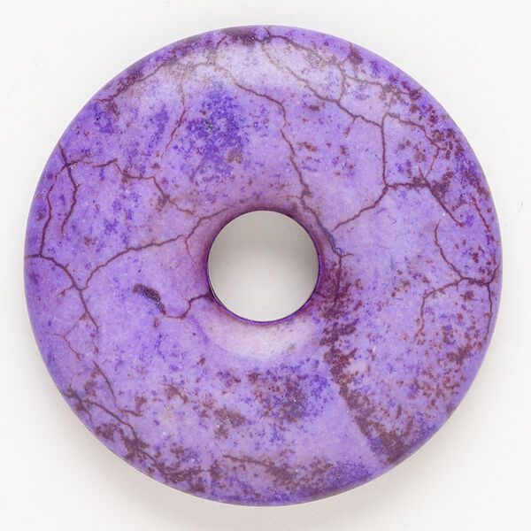 Magnesite 1pkg1, donut focal, purple 40-41mm image number 0