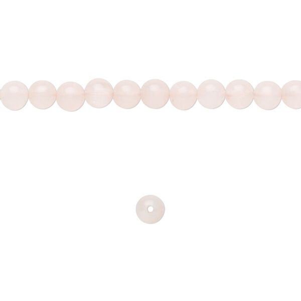 Rose quartz 1pkg1, round bead 15.5-16 inch 4mm image number 0
