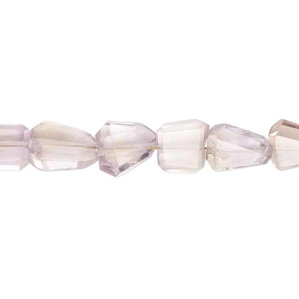 Ametrine 1pkg1, hand-cut faceted freeform bead , 6.5 inch 7x5mm-12x8mm image number 0
