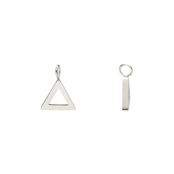 Drop, stainless steel, 8mm double-sided open triangle. Sold per pkg of 2. image number 0
