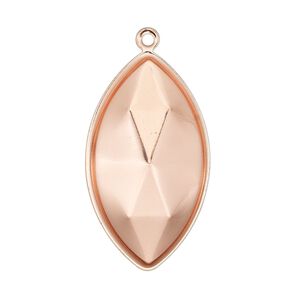 Focal, Almost Instant Jewelry®, copper-plated brass, 34x19mm marquise with 32x17mm marquise setting. Sold per pkg of 2.