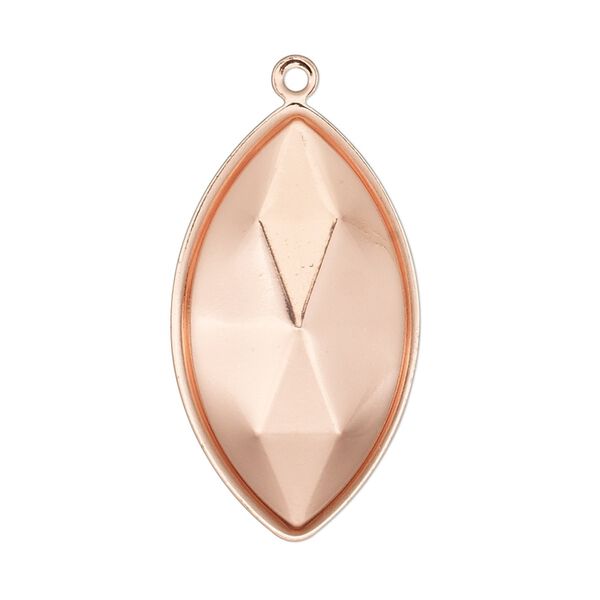 Focal, Almost Instant Jewelry®, copper-plated brass, 34x19mm marquise with 32x17mm marquise setting. Sold per pkg of 2. image number 0